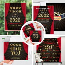 Load image into Gallery viewer, Hollywood theme graduation party invitation, Hollywood Senior Prom 2023 Card, any text and type of event