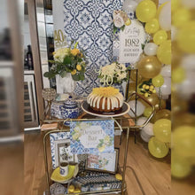 Load and play video in Gallery viewer, Tuscan Lemon Bridal Shower Invitation,Blue Tile and Lemon Cards,Citrus Lemons Invitations,Country Lemons Invites for Bridal any event