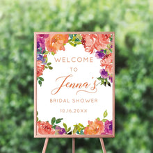 Load image into Gallery viewer, Pumpkin First Birthday Invitation, Fall in Love Bridal Shower Invitation,Fall Engagement party invitation,Floral Thanksgiving invitation