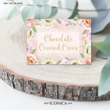 Load image into Gallery viewer, First Communion Invitation, Communion Invitation Pink Peach Lilac Floral Design, Pink Marble and Faux Gold Backer, Religious Invites,IFC0021