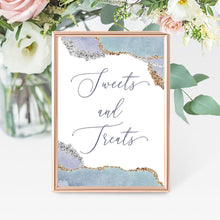 Load image into Gallery viewer, First Communion Welcome Sign Personalized | Lilac Geode Sign Lilac and Gold | Lilac First Communion Board {Geode Collection} SWFC002