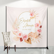Load image into Gallery viewer, Boho Chic Invitation, boho chic wedding invites, Dried Floral Pink Invite, Boho Bridal Shower Invitations,Pampas theme Wedding Invite