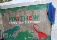 Load image into Gallery viewer, Dinosaur Backdrop,Dinasour Birthday Party,Dinomite Party Banner,Dinosaur Boysor girls Birthday Party Decor,Printed Or Printable File Bbd0050