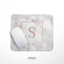 Load image into Gallery viewer, Marble Mouse Pad Home Office Accessories Marbel and Rose Gold, Personalized Gift Holiday Gifts Desk accessories Personalized Mouse Pad