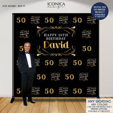 Load image into Gallery viewer, Aged to Perfection 40th Birthday Backdrop, Milestone Birthday Backdrop , Custom Step And Repeat Any Age and color, Personalized birthday Banner BBD0127