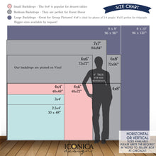 Load image into Gallery viewer, 50th Birthday Backdrop, Orange Bokeh Photo Backdrop, Any Age, Milestone Birthday Backdrop, Loved and Blessed, Printed BBD0120