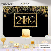 Load image into Gallery viewer, New Year’s Eve Party Supplies & Decorations,New Year's Eve party Photo Booth Backdrop,New Year’s Eve Decorations,NYE PARTY Decor BHO0038