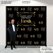 Load image into Gallery viewer, 60th Birthday Backdrop, Aged to Perfection Custom Step And Repeat Backdrops, Milestone Birthday Backdrop ,Personalized birthday, Printed BBD0126