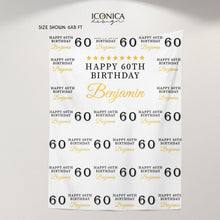 Load image into Gallery viewer, Birthday Backdrop, 50th Birthday Custom Step And Repeat Backdrops, Milestone Birthday Backdrop,Personalized birthday, Digital Backdrop, Printed BBD0121
