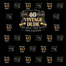 Load image into Gallery viewer, 50th Birthday Backdrop, Aged to Perfection Custom Step And Repeat Backdrops, Milestone Birthday Backdrop, Personalized birthday, Printed BBD0153