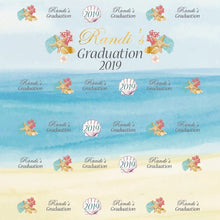 Load image into Gallery viewer, Beach Backdrop,Beach Step And Repeat Banner, Milestone Birthday Backdrop, Sea themed party, BEACH themed party decor, BEACH Birthday decor, Printed BSS0001