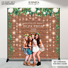 Load image into Gallery viewer, Graduation Party backdrop, Retirement, Prom Party Decorations, Rustic and Greenery backdrop, photo backdrop, Printed