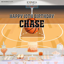 Load image into Gallery viewer, Basketball Party Photo Backdrop, Concession stand Backdrop, Basketball Birthday banner, Sports Party, Printed or Digital File