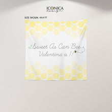 Load image into Gallery viewer, BEE First Birthday Party Decor,First BEE-Day Backdrop,Sweet as can BEE Banner,Bee gender reveal baby shower,Mom to Bee Decor