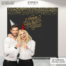 Load image into Gallery viewer, New Year’s Eve Party Decorations,New Year's Eve party Photo Booth Backdrop,New Year’s Eve Decorations,Gold NYE PARTY Decor BHO0034