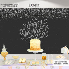 Load image into Gallery viewer, New Year’s Eve Party Decorations,New Year's Eve party Photo Booth Backdrop,New Year’s Eve Decorations,Gold NYE PARTY Decor BHO0035
