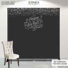 Load image into Gallery viewer, New Year’s Eve Party Decorations,New Year's Eve party Photo Booth Backdrop,New Year’s Eve Decorations,Gold NYE PARTY Decor BHO0035