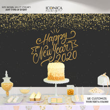 Load image into Gallery viewer, New Year’s Eve Party Decorations,New Year's Eve party Photo Booth Backdrop,New Year’s Eve Decorations,Gold NYE PARTY Decor BHO0034