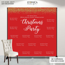 Load image into Gallery viewer, Christmas backdrop, Christmas Photo Booth Backdrop, Christmas Party Backdrop, Holiday Party ,Printed BHO0007
