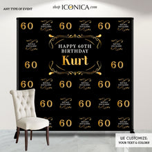 Load image into Gallery viewer, 60th Birthday Backdrop, Not Old just CLASSIC banner, Milestone Birthday Backdrop , Aged to Perfection Custom Step And Repeat Backdrops, Personalized birthday, BBD0126