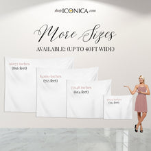 Load image into Gallery viewer, 50th Birthday Backdrop Fifty and Fabulous, Milestone Birthday Backdrop, Modern Black White Stripes Fifty Birthday Printed