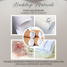 Load image into Gallery viewer, 50 Birthday Photo Booth Backdrop, 50th Birthday Party Backdrop, Milestone Birthday Backdrop, Gold and Black Decor, Printed BBD0145