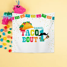 Load image into Gallery viewer, Fiesta themed 1st Birthday Backdrop,Cinco de Mayo Decorations,Taco about 1 Backdrop,UNO Fiesta Decorations, Printed or Printable File