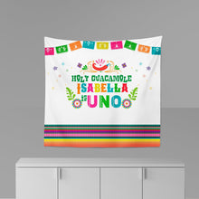 Load image into Gallery viewer, Fiesta themed 1st Birthday Backdrop,Cinco de Mayo Decorations,Mexican Backdrop,UNO Fiesta Decorations, Printed or Printable File