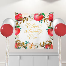 Load image into Gallery viewer, Apple of my eye Backdrop Apple Backdrop Personalized Fall Party Backdrop Fruit Party Photo Booth {Apple of my eye Collection}