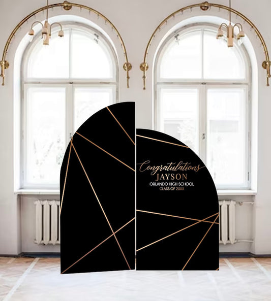 Graduation Large Arch Signs Arched Panel with easel Entrance Sign Foam Board Custom text, color, Light Weight Indoor use