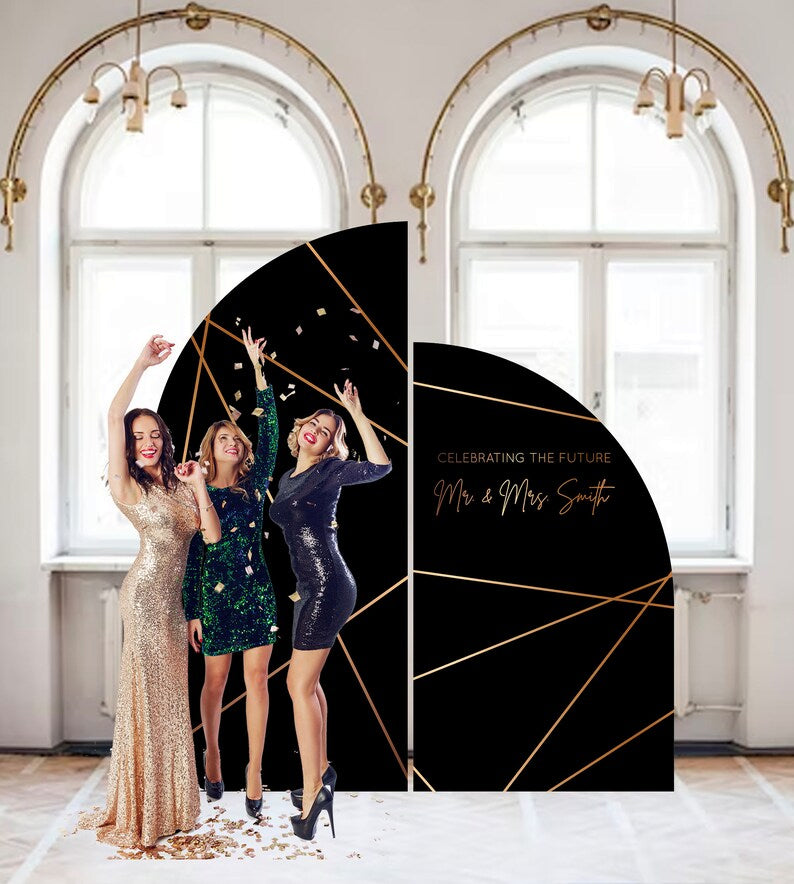 Engagement Party Large Arch Signs Wedding Announcements Arched Panel with easel Entrance Sign Foam Board Custom text, color, Light Weight