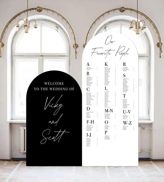 Wedding Arch Decor Sign — Custom Foam Board Entrance Display