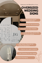 Load image into Gallery viewer, Wedding Seating Chart Large Arch Wedding Seating Chart Arched Panel with easel Entrance Sign Foam Board Custom text, color, Light Weight
