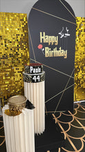Load image into Gallery viewer, Birthday Arch Backdrop , Custom Arch Sign Happy Birthday Decorations, Godfather inspired themed Birthday Decor
