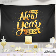 Load image into Gallery viewer, General new year gold and black Backdrop
