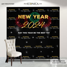 Load image into Gallery viewer, Christmas Party Decorations, New Year fireworks Backdrop

