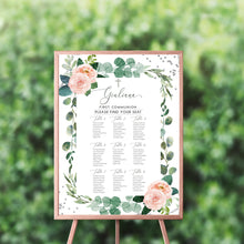 Load image into Gallery viewer, Pink blush geenery seating chart - Reserved Listing

