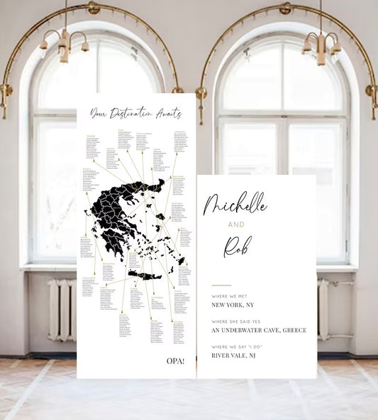 Arch Seating Chart Large Wedding Seating Chart Destination Arched Panel with easel Entrance Sign Foam Board Custom text, color, Light Weight Indoor use
