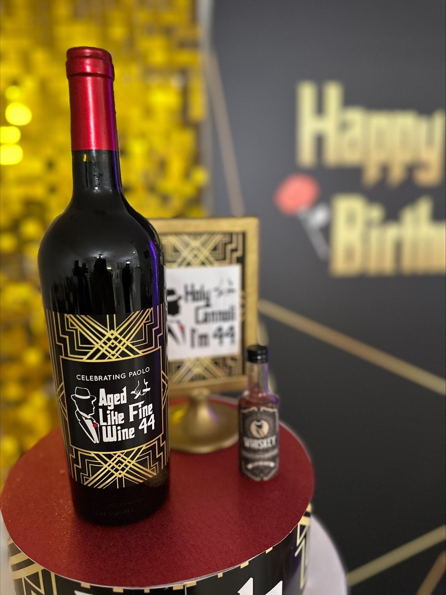 Godfather Theme Birthday Arch Backdrop — Custom Sign