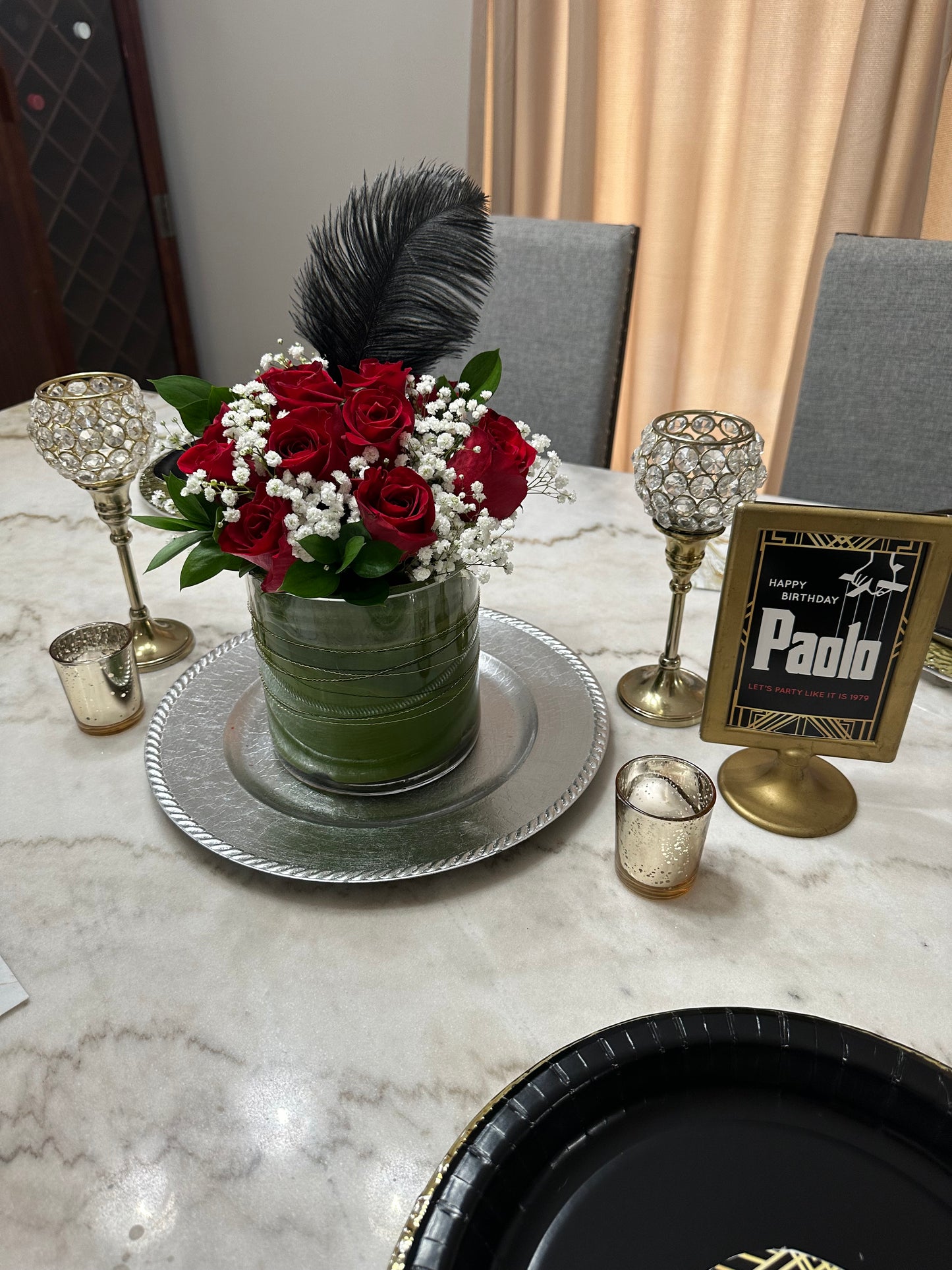 Godfather Theme Birthday Arch Backdrop — Custom Sign