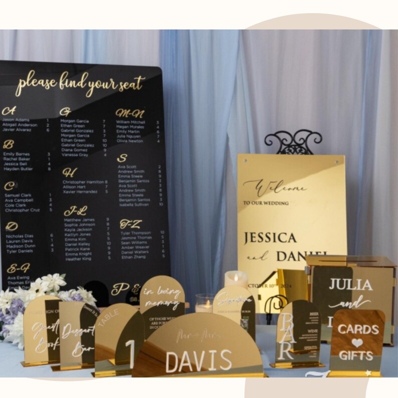 Wedding seating chart Large Custom Acrylic signs, Rectangular Entrance Sign 48x36, more sizes Welcome Sign Custom text and colors