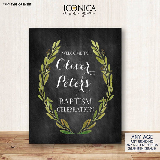 Olive Branch Baptism Sign - Custom Event Poster