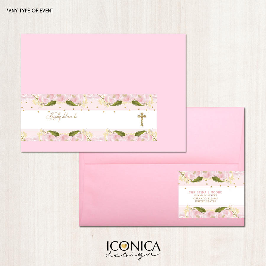 Personalized Return Address Envelope Wraps - Printed