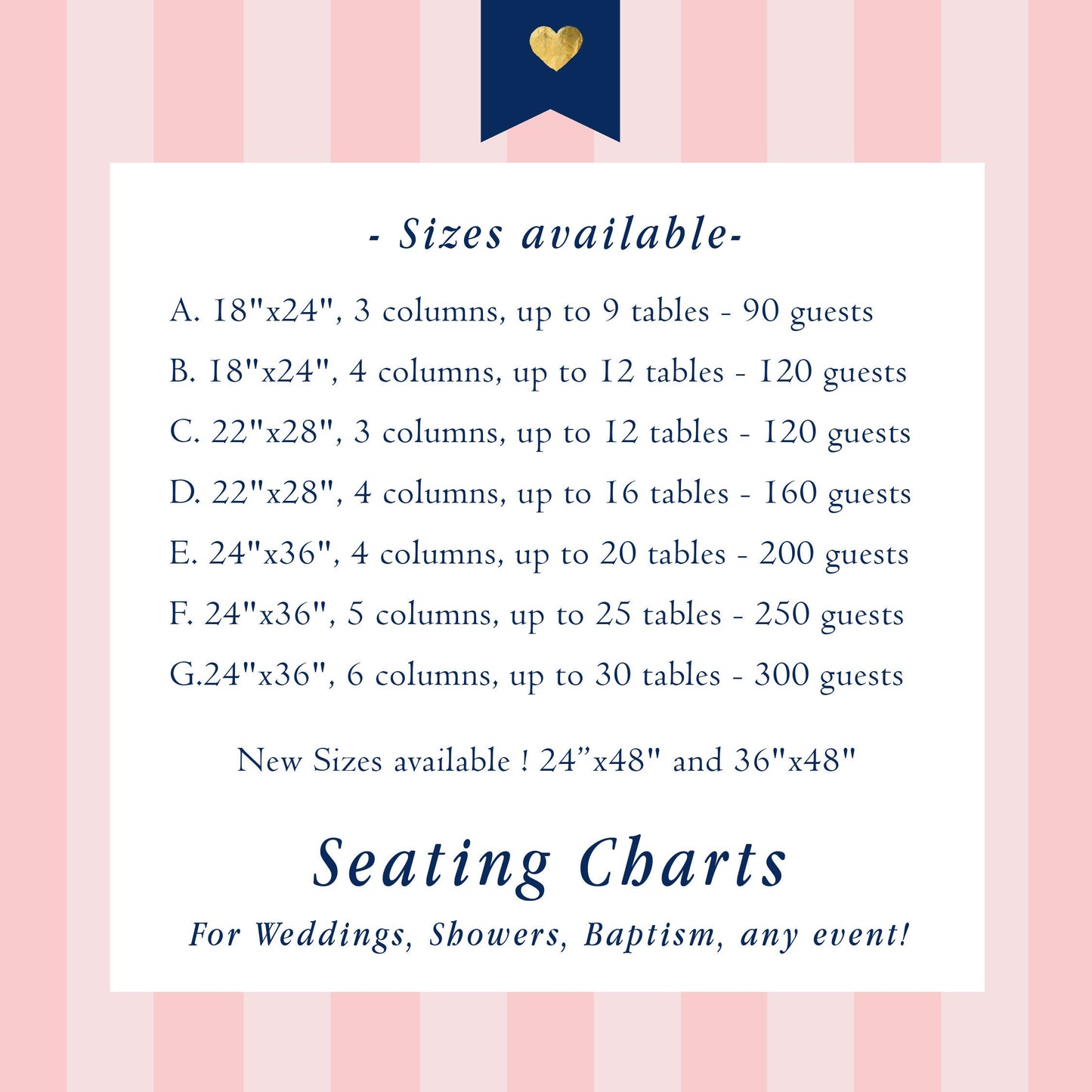 Seating Chart Board Custom Guest List Chart – A La Carte Digital File – Made to Order
