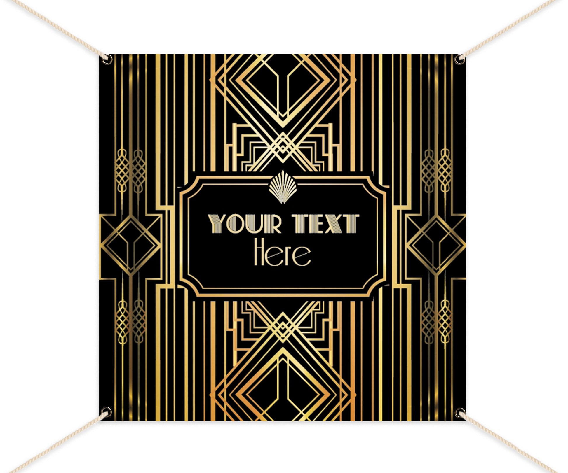 Art Deco Backdrop, Roaring 20s, Gold & Black (Printed or Printable File)