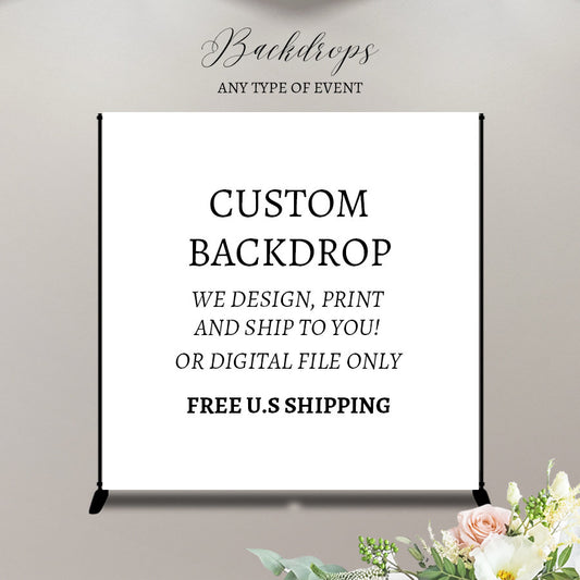 Custom Party Backdrop, Any Theme, Vinyl Backdrop (Digital File option Available)