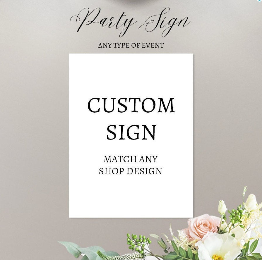 Custom Party Sign | Foam Board Tabletop Decor (8x10 or 5x7)