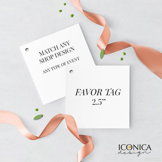 Custom Favor Tags, Made To Match Collection (Printed or DIY)
