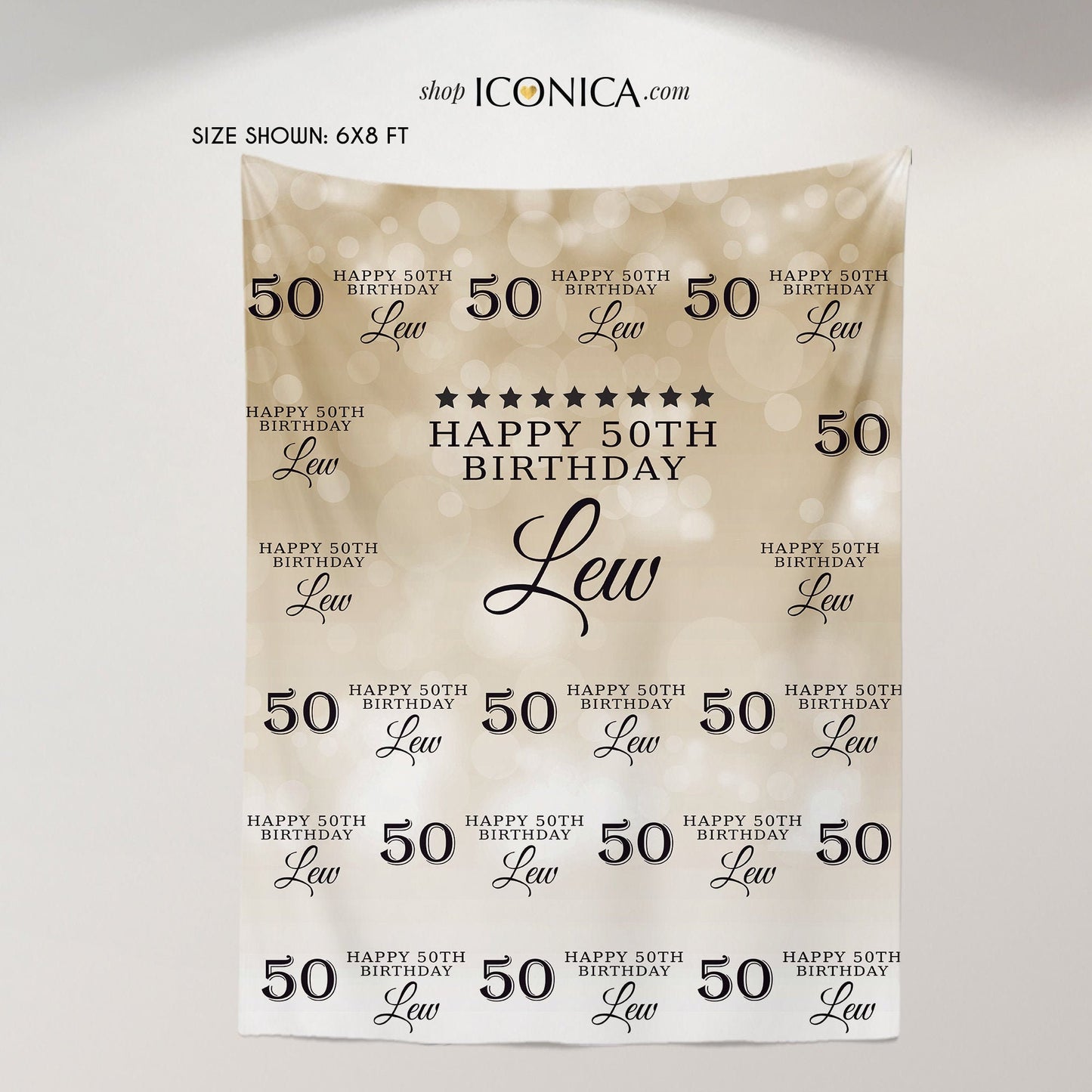 Custom Birthday Photo Booth Backdrop – Personalized Step and Repeat Banner