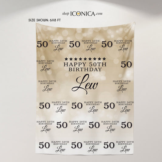 Custom Birthday Photo Booth Backdrop – Personalized Step and Repeat Banner
